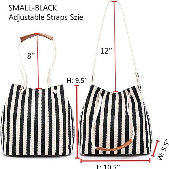 Women's Canvas Tote Bags Small Medium Shoulder Bag Daily Working Handbag for Hol - Picture 3 of 9
